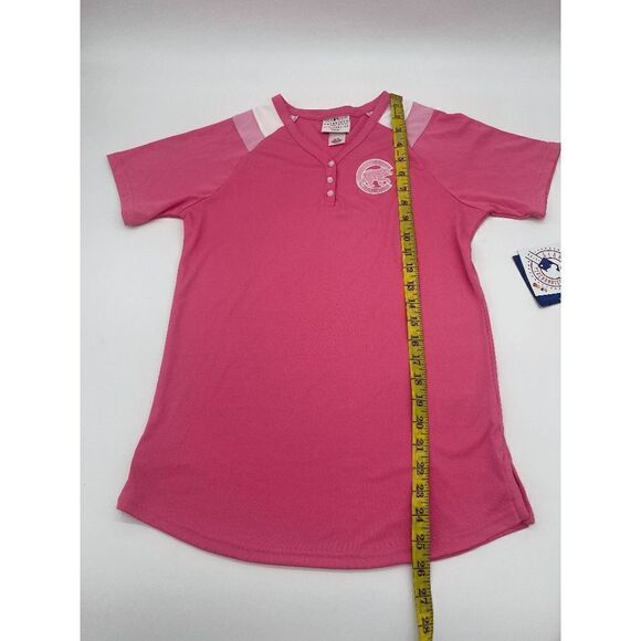 NBA Genuine Merchandise Girls T-Shirt 3/4 Buttons Down Sz L Pink NWT - Picture 4 of 10